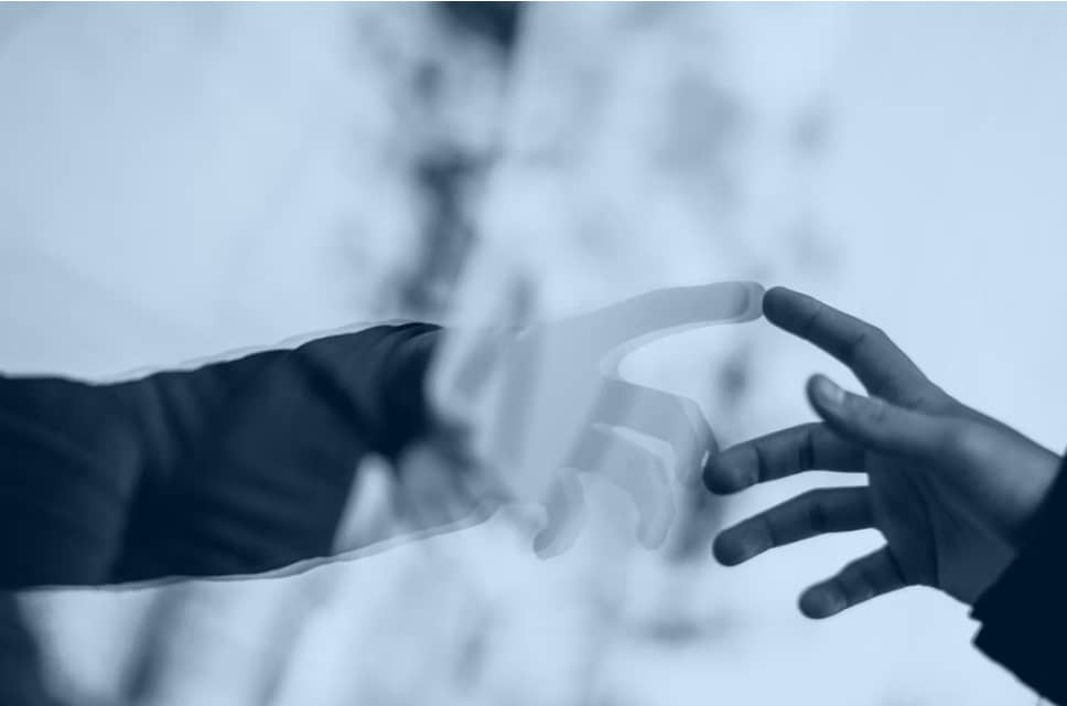 Image d'une main pour illustrer l'acquisition de données